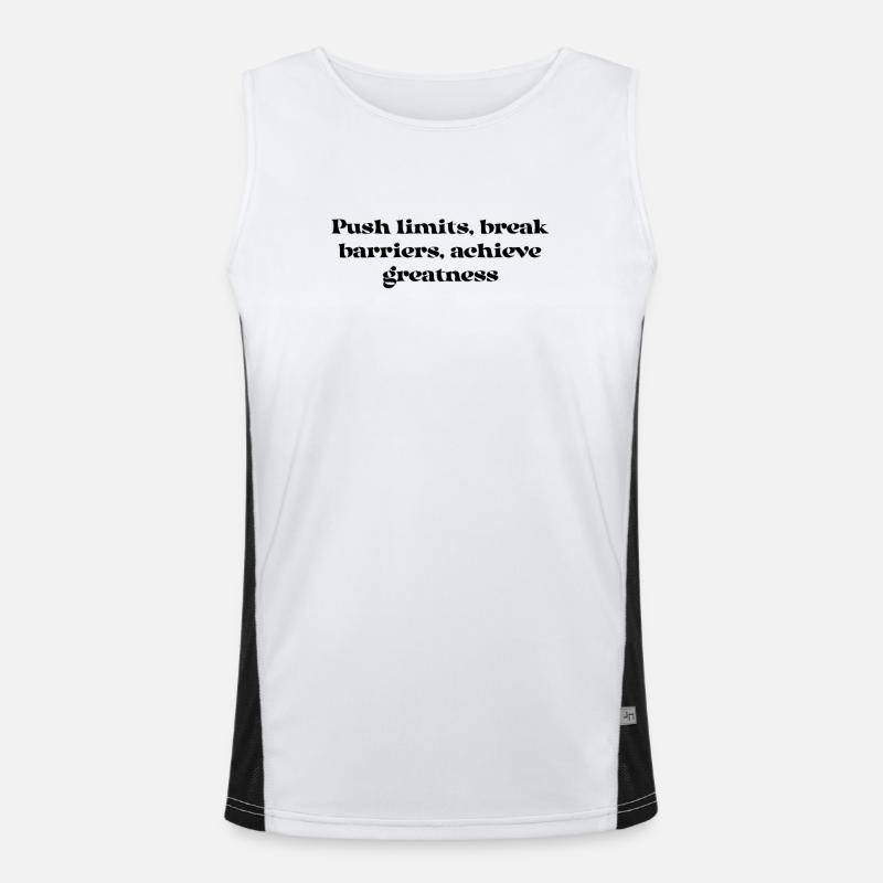 Fitness - Push limits, break barriers, achieve Men's Functional Contrast Tank Top 