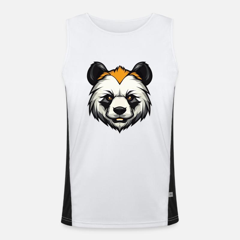 Panda Kopf Funktionelles Kontrast-Tank Top für Männer 