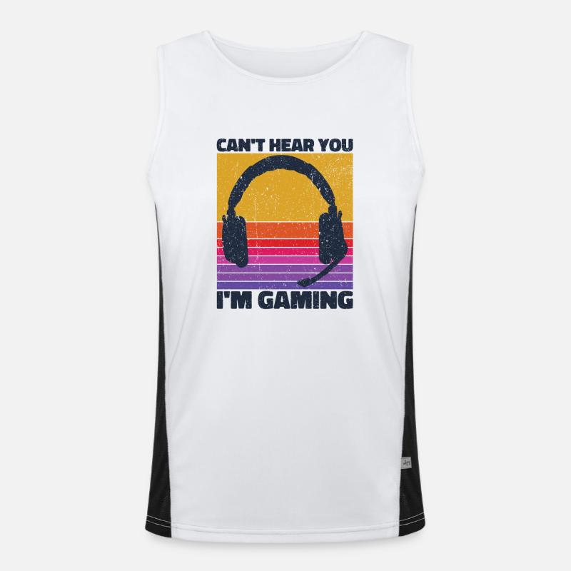 Je ne peux pas vous entendre dans le jeu - Cool Gaming Design Débardeur respirant contrasté Homme 