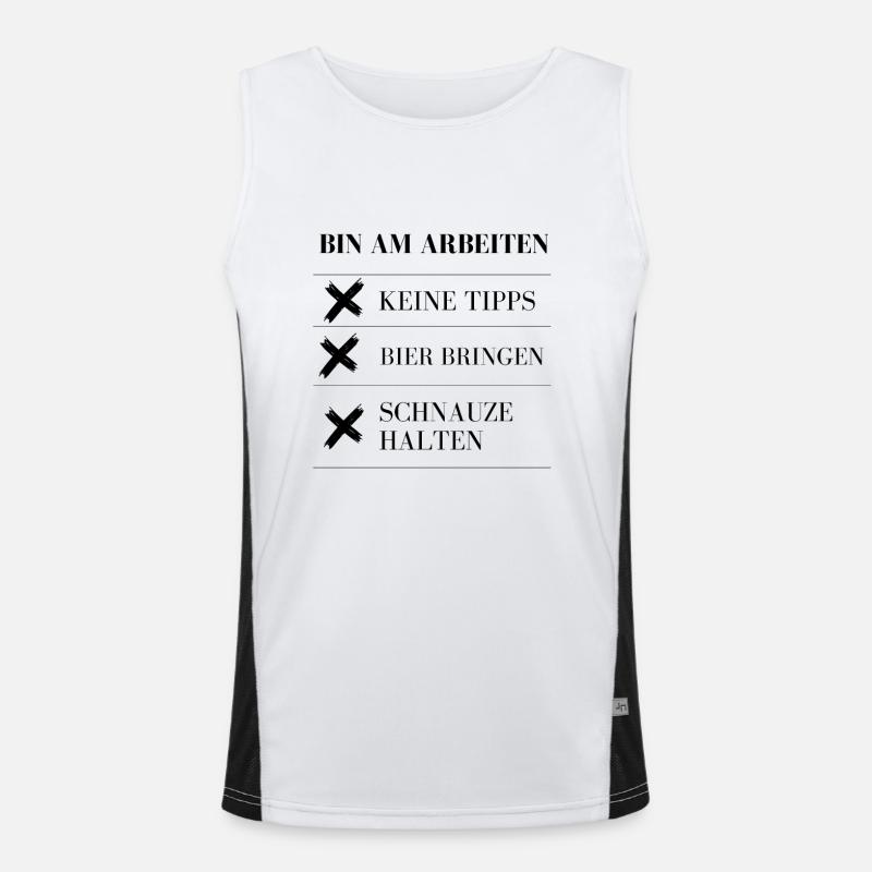 Siehst Du nicht, dass ich arbeite? Funktionelles Kontrast-Tank Top für Männer 