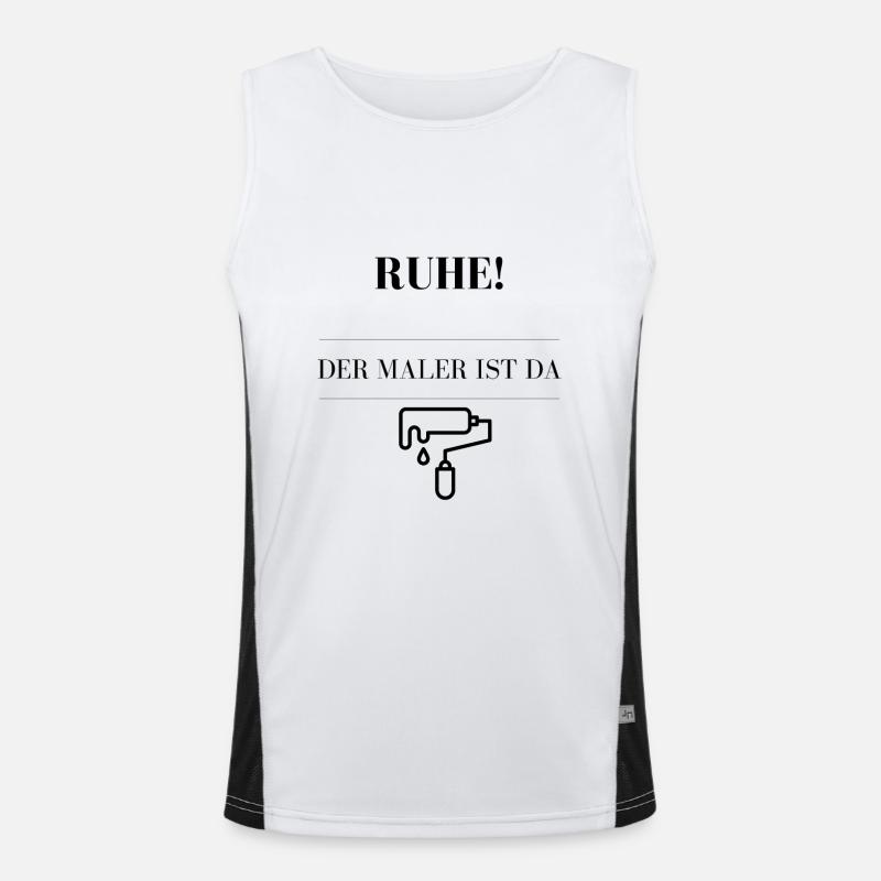 Ruhe, der Maler ist da! Funktionelles Kontrast-Tank Top für Männer 