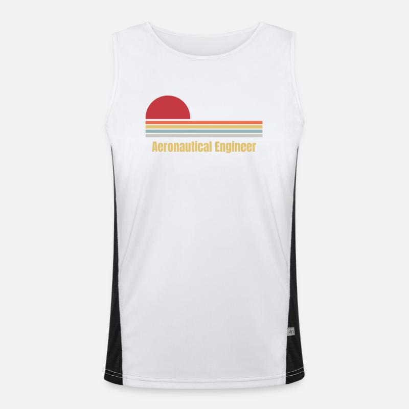 Aeronautical Engineer Funktionelles Kontrast-Tank Top für Männer 