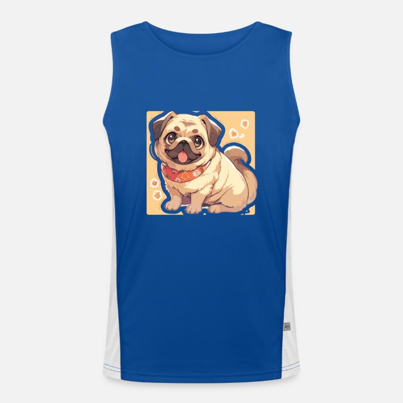 Mops Mops Hund Mops Leben Mops Geschenke Funktionelles Kontrast-Tank Top für Männer 