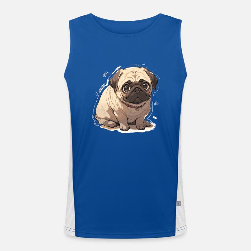Mops Mops Hund Mops Leben Mops Geschenke Funktionelles Kontrast-Tank Top für Männer 
