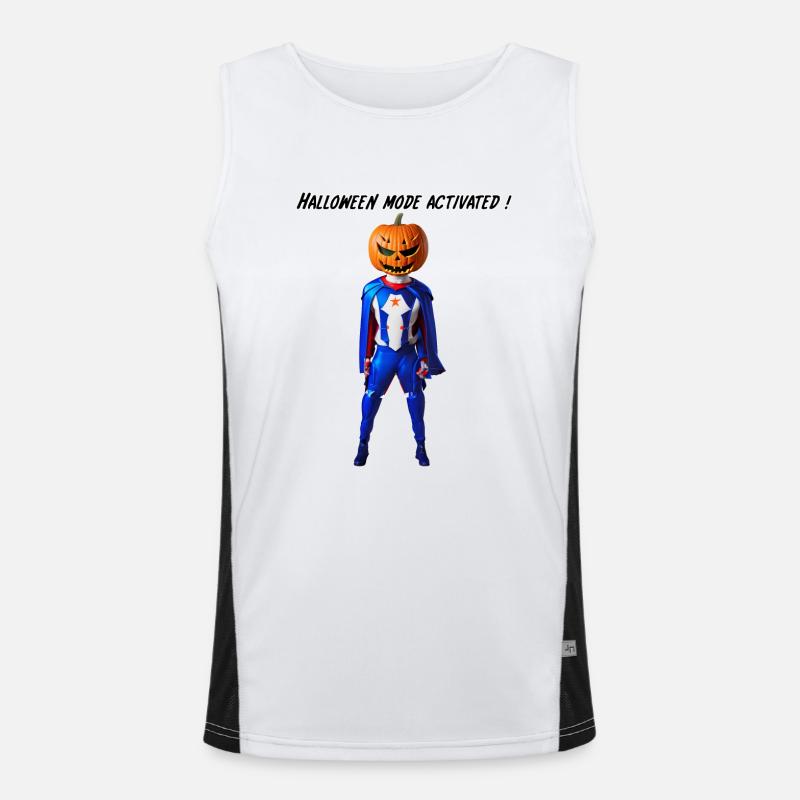 Mode Halloween activé ! Débardeur respirant contrasté Homme 