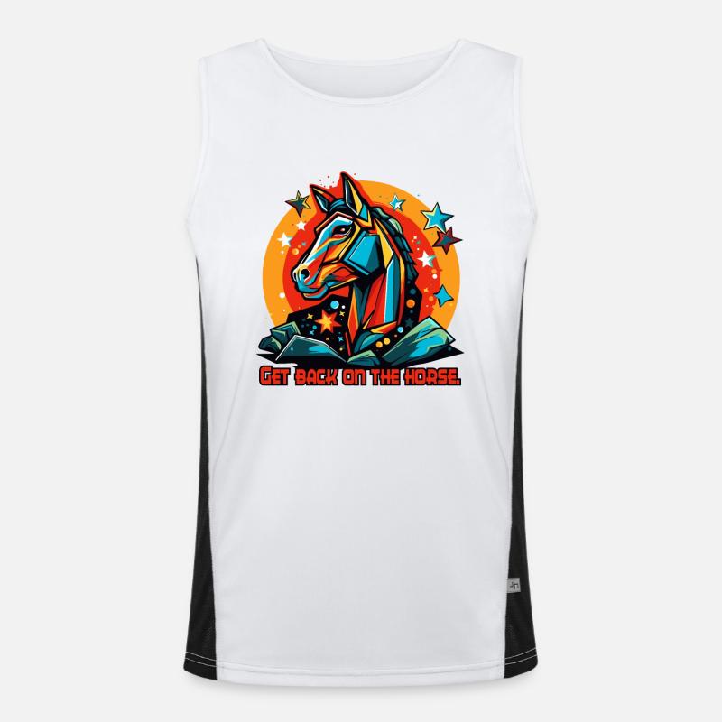 Back in the saddle, back on the horse Men's Functional Contrast Tank Top 