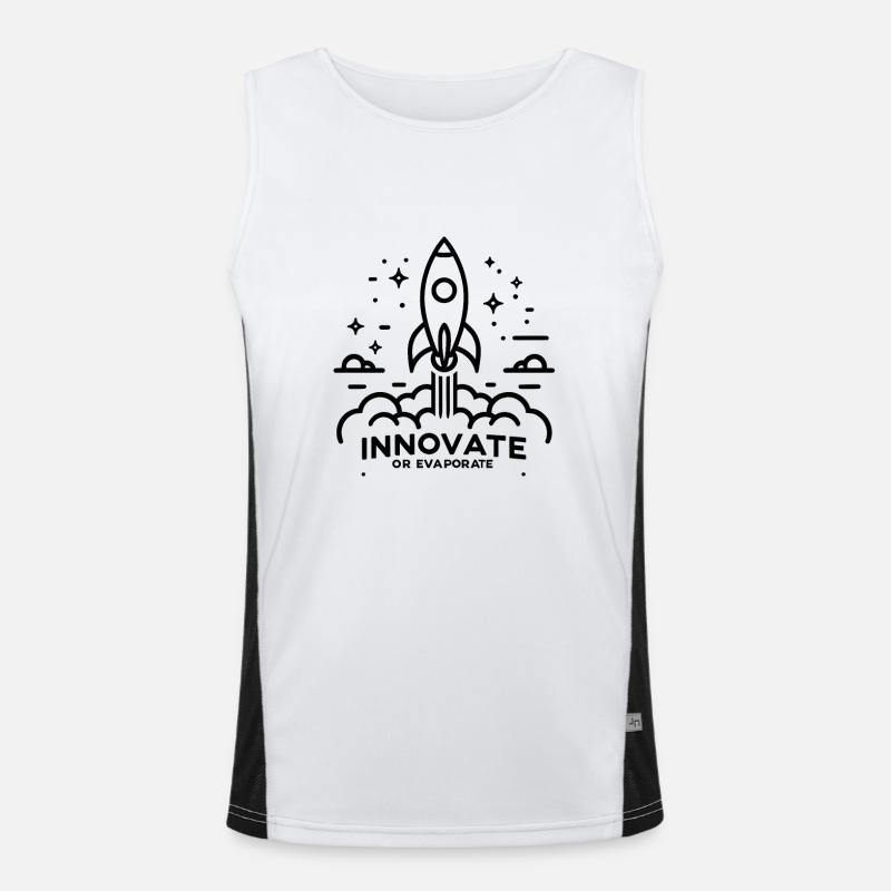 Innovativ sein oder verdunsten Funktionelles Kontrast-Tank Top für Männer 