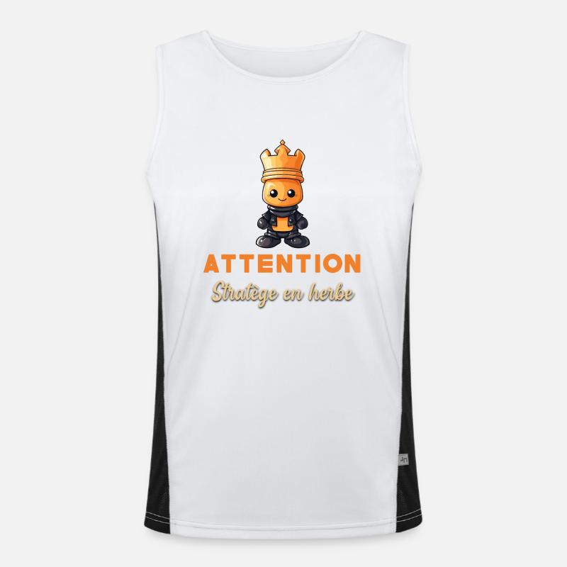 Budding Strategist Gift Chess Player Beginner Men's Functional Contrast Tank Top 