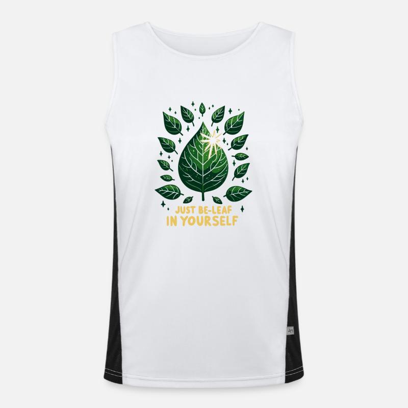 Lass dich einfach auf dich selbst ein Funktionelles Kontrast-Tank Top für Männer 