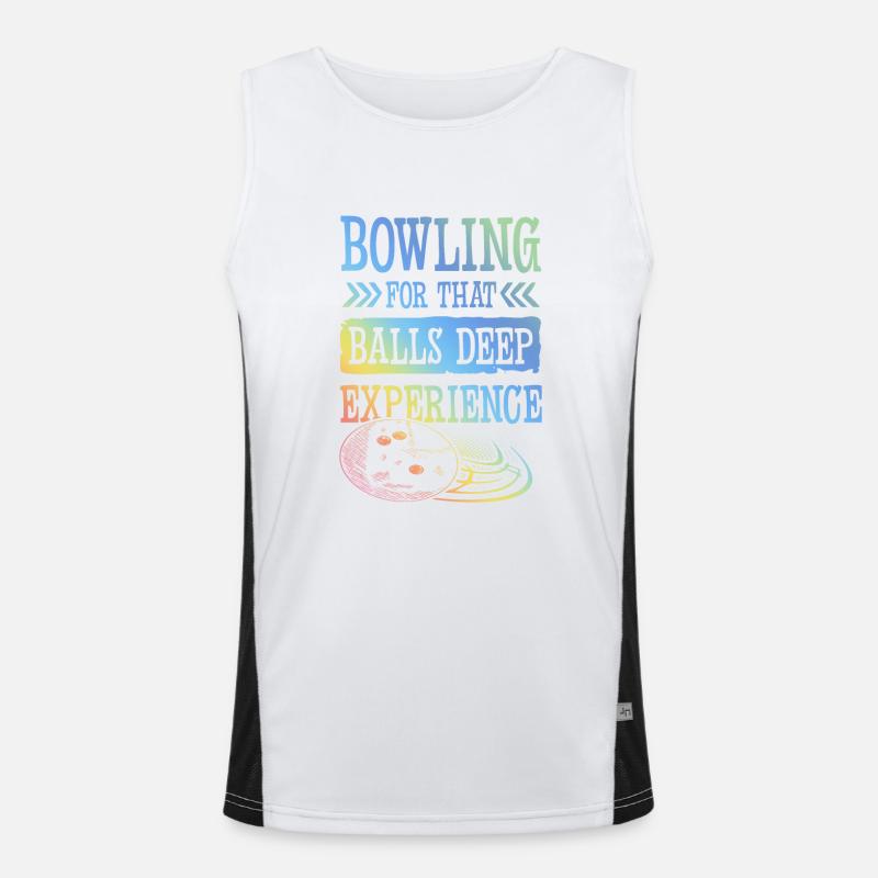 Bowling Experiment Funktionelles Kontrast-Tank Top für Männer 