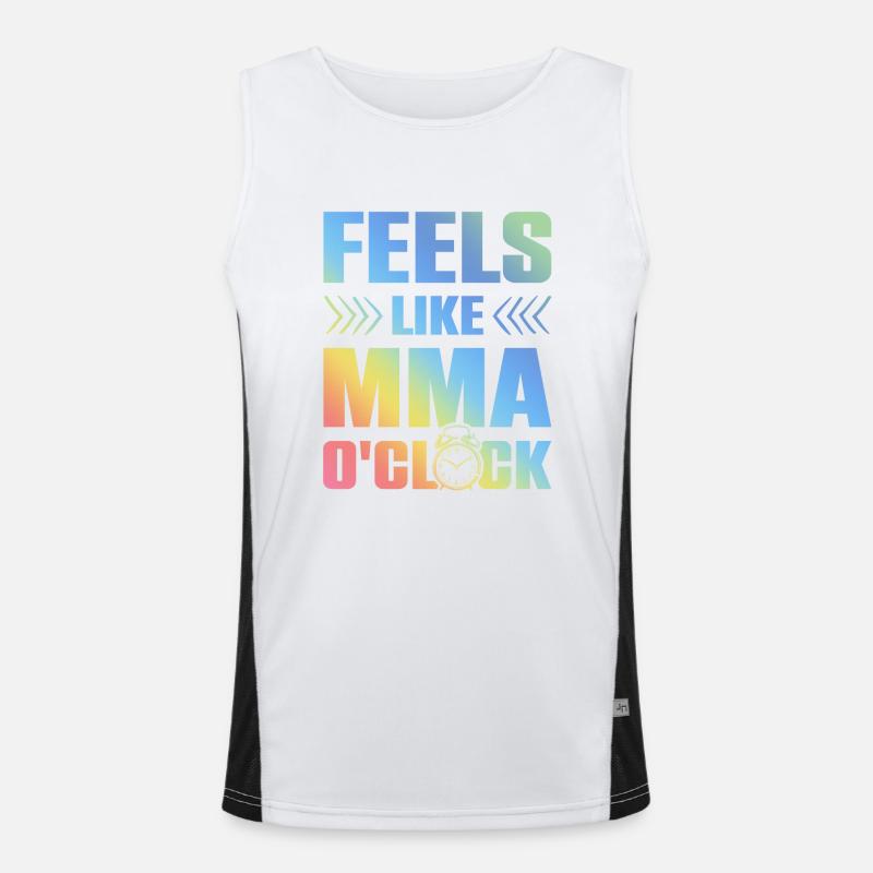Mma Training Mixed matrial arts - Men's Functional Contrast Tank Top - white/black