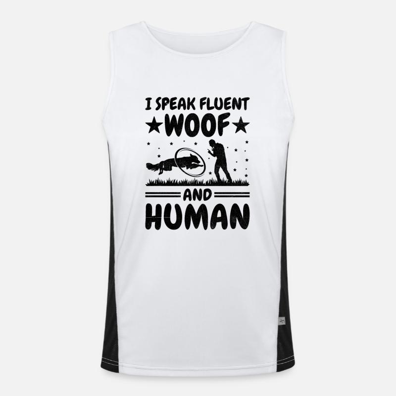 Dresseur de chiens Formation de chiens Chiens Soins pour animaux de compagnie Pr Débardeur respirant contrasté Homme 
