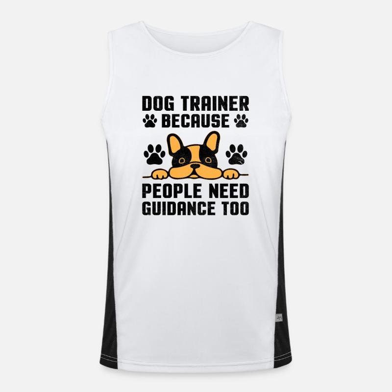 Dresseur de chiens Formation de chiens Chiens Soins pour animaux de compagnie Pr Débardeur respirant contrasté Homme 