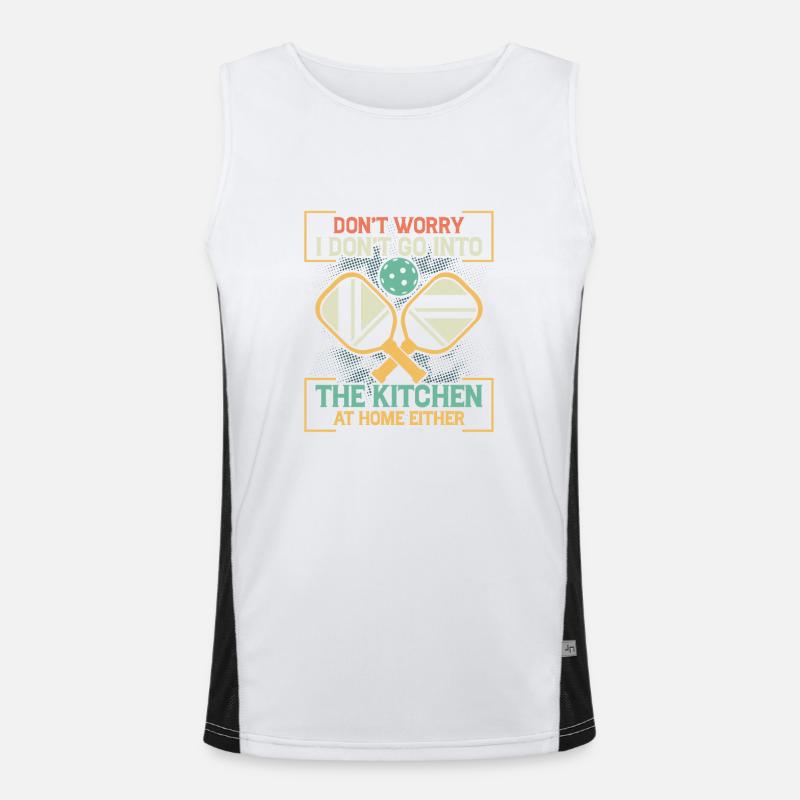 Don't Worry Kitchen Paddle Pickleball Men's Functional Contrast Tank Top 