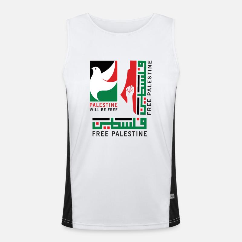 Palestine libre - sera libre Débardeur respirant contrasté Homme 
