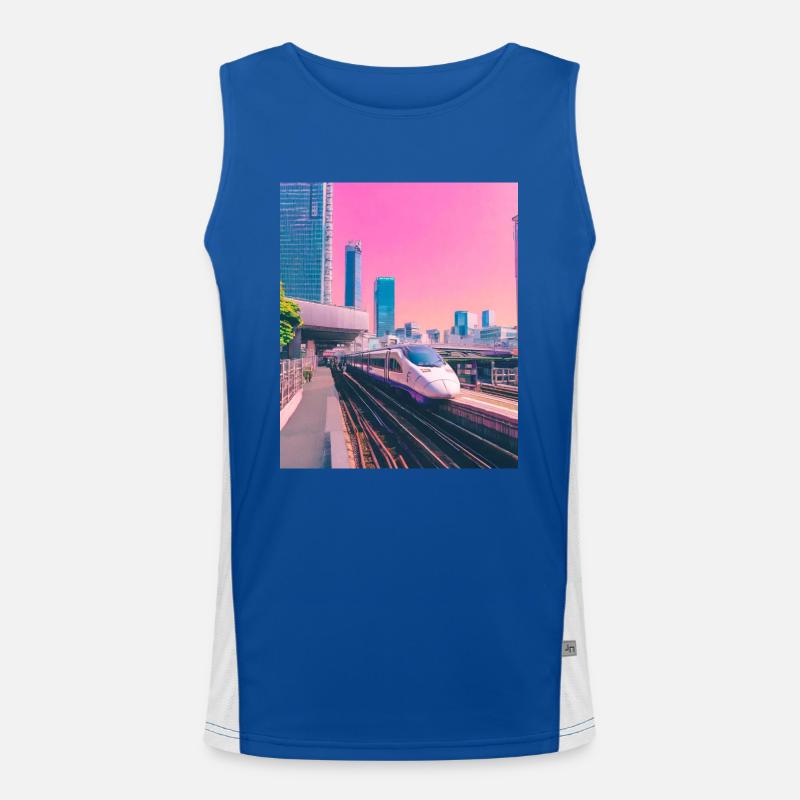 Train Tokyo Men's Functional Contrast Tank Top 