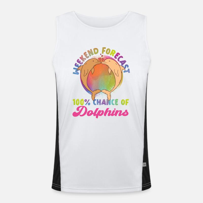 Dolphin Weekend Forecast: 100% Men's Functional Contrast Tank Top 
