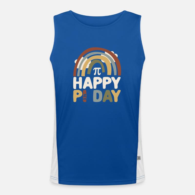 BOHO Regenbogen Happy Pi Day 3.14 Math Geek Teach Funktionelles Kontrast-Tank Top für Männer 