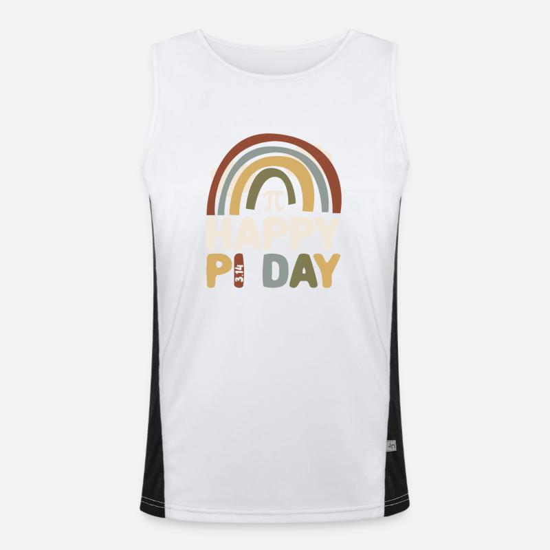 BOHO Regenbogen Happy Pi Day 3.14 Math Geek Teach Funktionelles Kontrast-Tank Top für Männer 