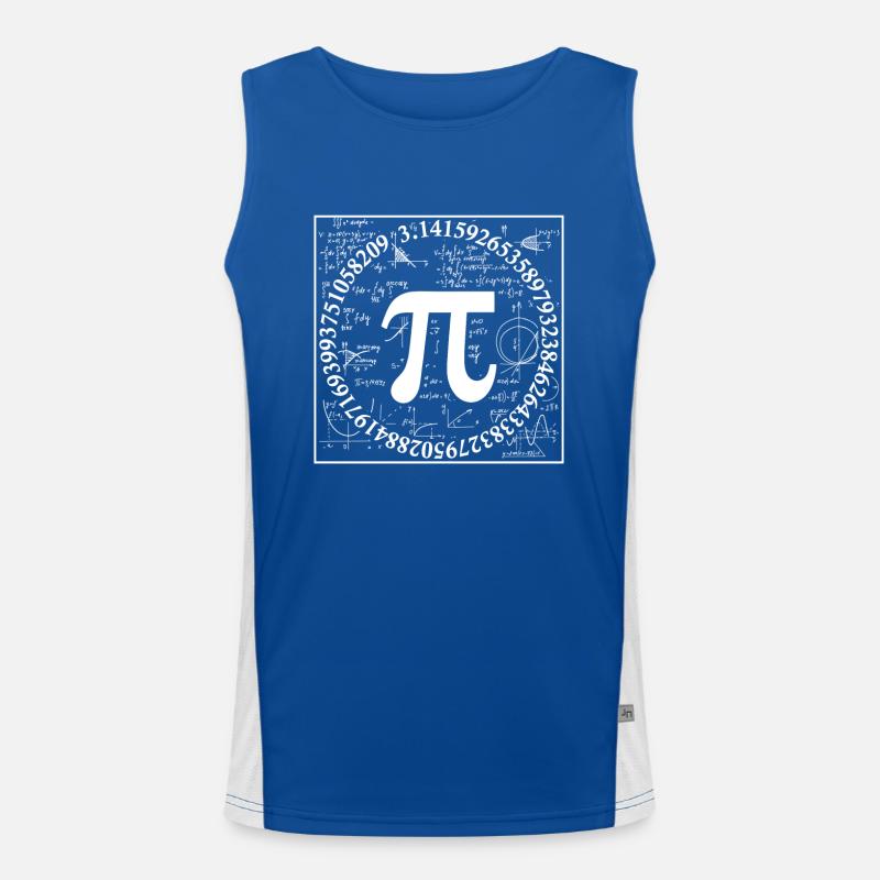 Geometrie Pi Day Math Geek Science Nerd 3.14 Lehre Funktionelles Kontrast-Tank Top für Männer 