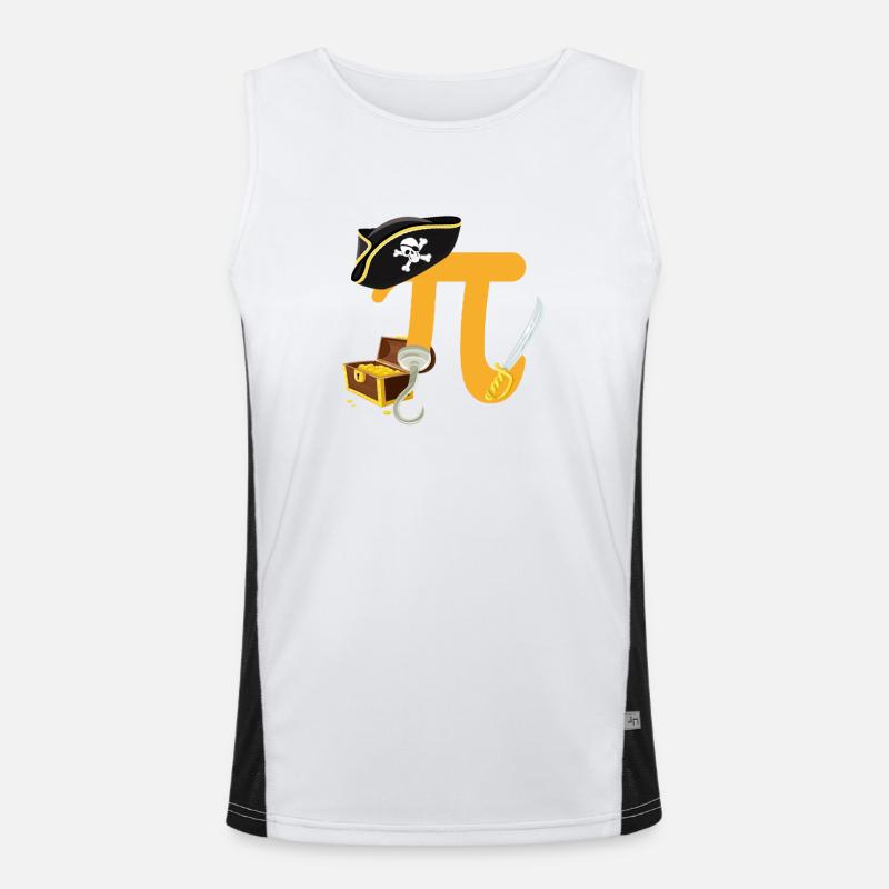 PIrate Pi Day Funny Pirate Lovers Math Men's Functional Contrast Tank Top 
