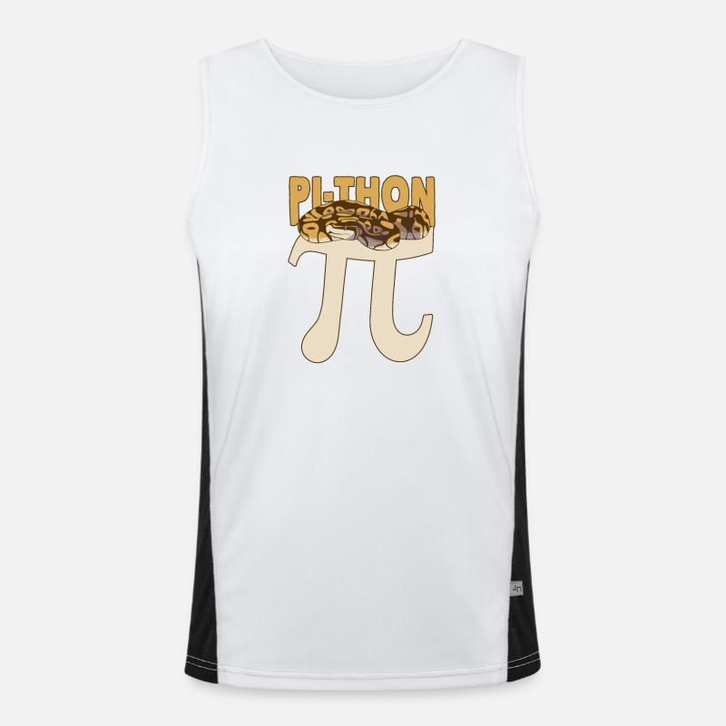 Pi-Thon Lustiger Pi-Tag Python Schlange Mathematik Funktionelles Kontrast-Tank Top für Männer 