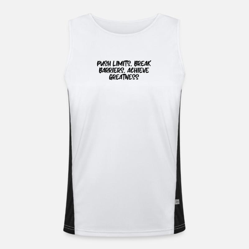 Fitness - Push limits, break barriers, achieve Men's Functional Contrast Tank Top 