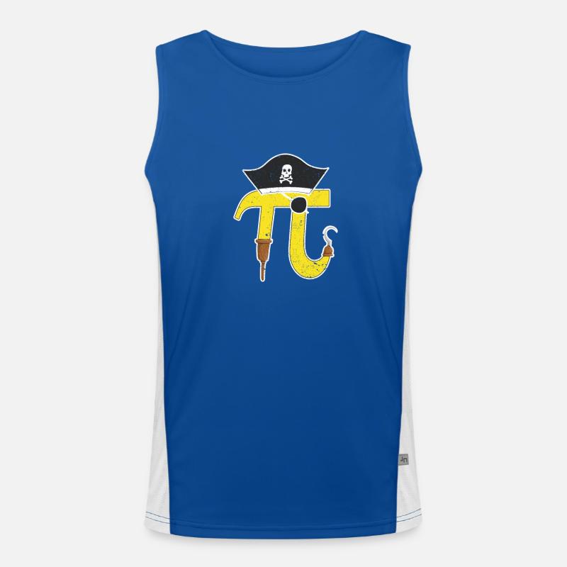 Pi Day Pirate Math Geek Math Numéro Nerd Débardeur respirant contrasté Homme 