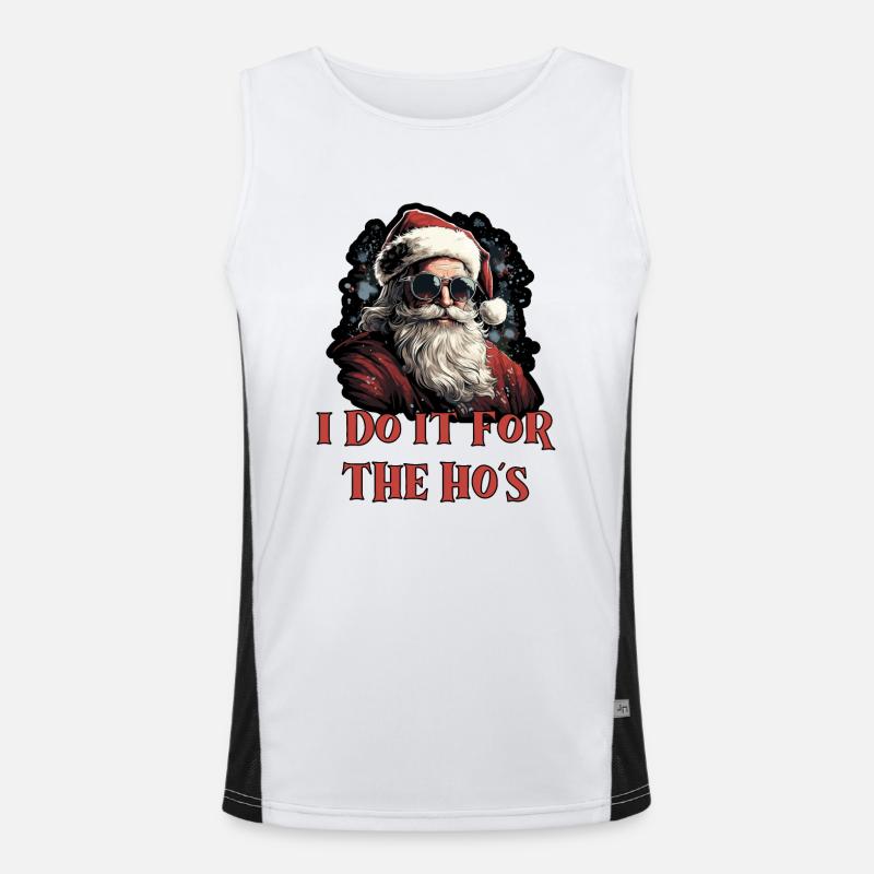 Lustiger Weihnachts Spruch Funktionelles Kontrast-Tank Top für Männer 