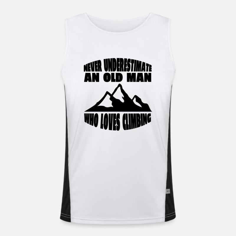 Kletterer Berg Bergsteigen Bergklettern Klettern Funktionelles Kontrast-Tank Top für Männer 