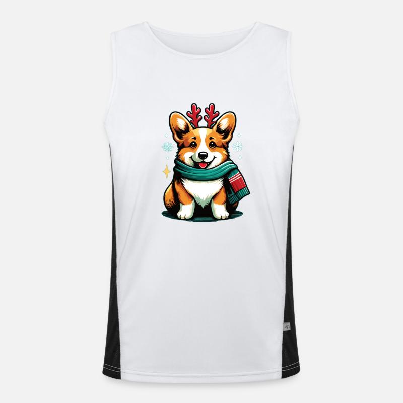 Corgi Corgi Hund Corgis Corgi Walisische Corgis Funktionelles Kontrast-Tank Top für Männer 