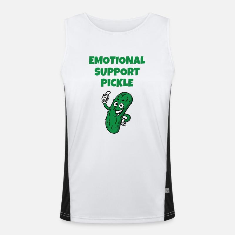 Emotional Support Pickle Supportive Extrovert Funktionelles Kontrast-Tank Top für Männer 