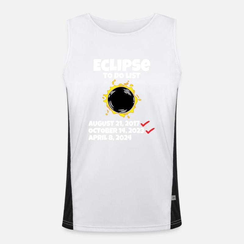 Eclipse to do List Path of Totality Total Solar Men's Functional Contrast Tank Top 
