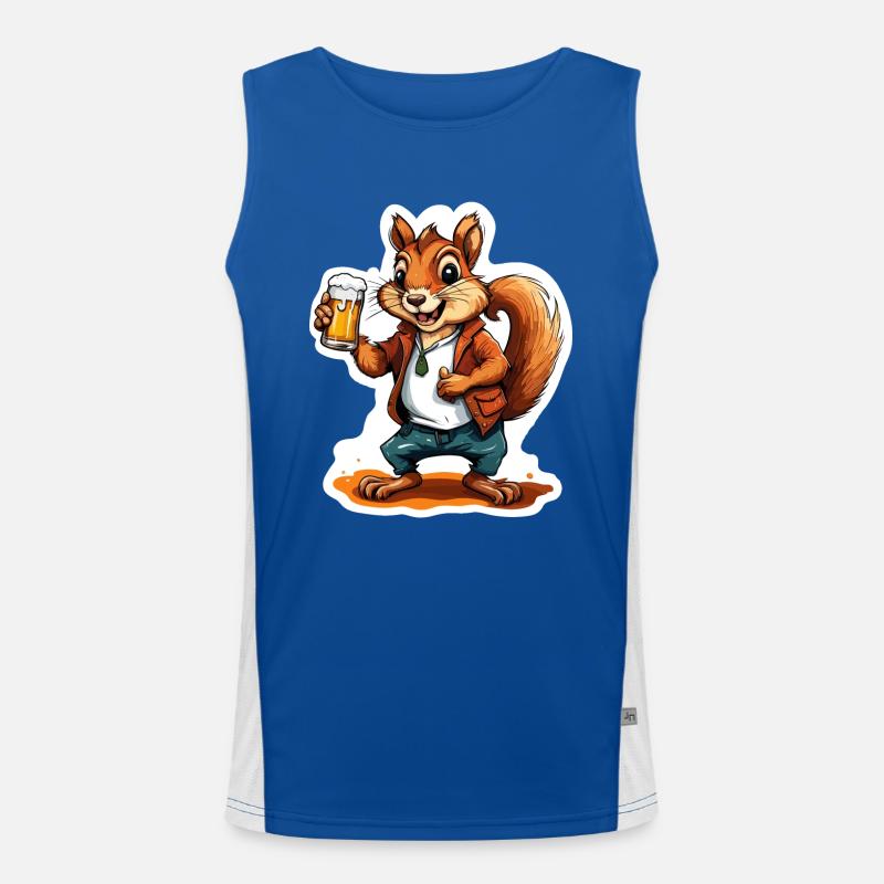Eichhörnchen / Tier / Nagetier / Waldtier / Comic Funktionelles Kontrast-Tank Top für Männer 