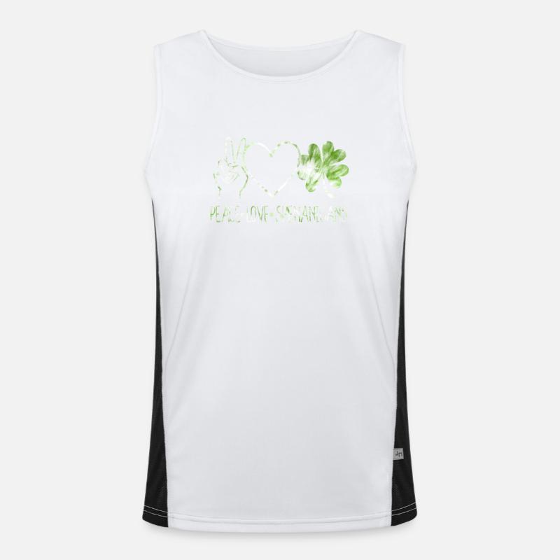 Paix Amour Manigances Joyeuse Saint Patrick Débardeur respirant contrasté Homme 