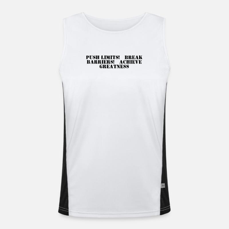 Fitness - Push limits, break barriers, achieve Men's Functional Contrast Tank Top 
