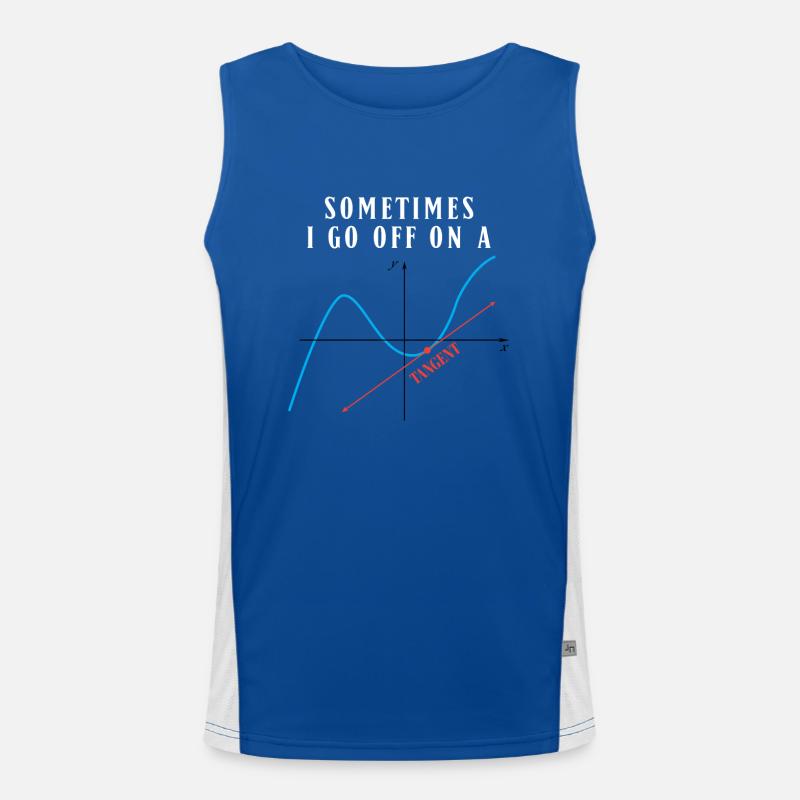 Math Pun Sometimes I Go Off On A Tangent Funktionelles Kontrast-Tank Top für Männer 