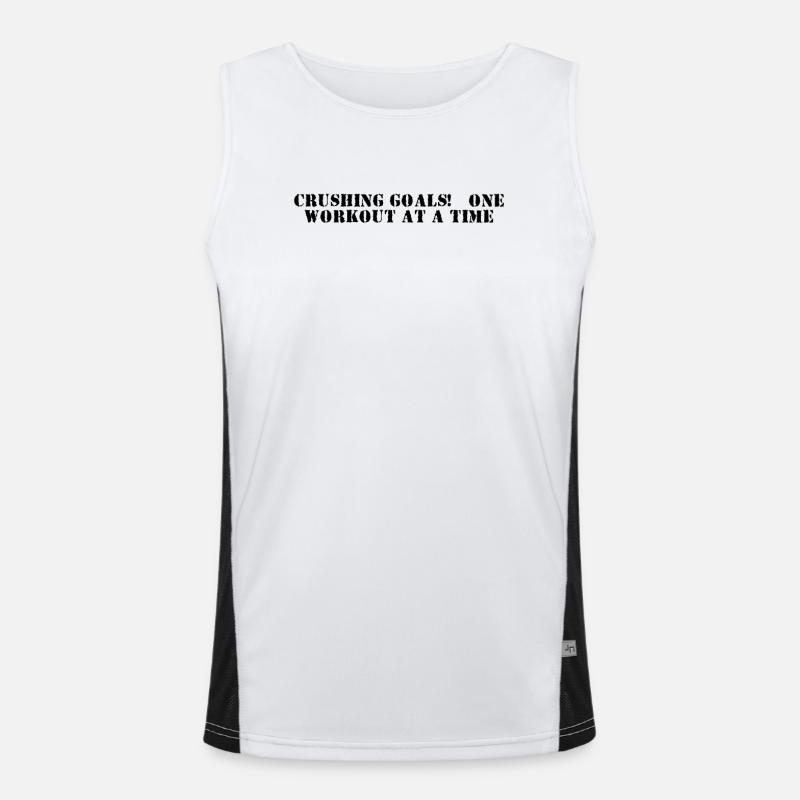 Fitness - Crushing goals, one workout at a time Men's Functional Contrast Tank Top 