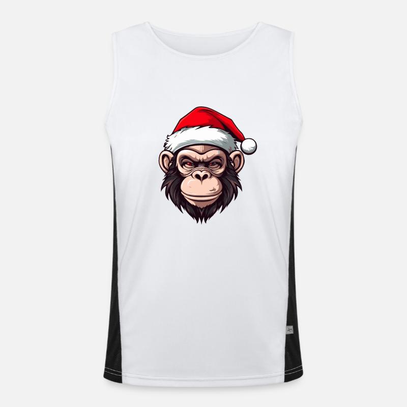 Portrait de singe Noël Débardeur respirant contrasté Homme 