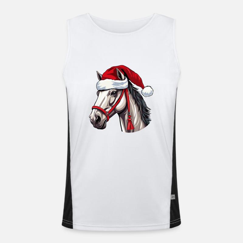 Noël tête de cheval Noël Débardeur respirant contrasté Homme 