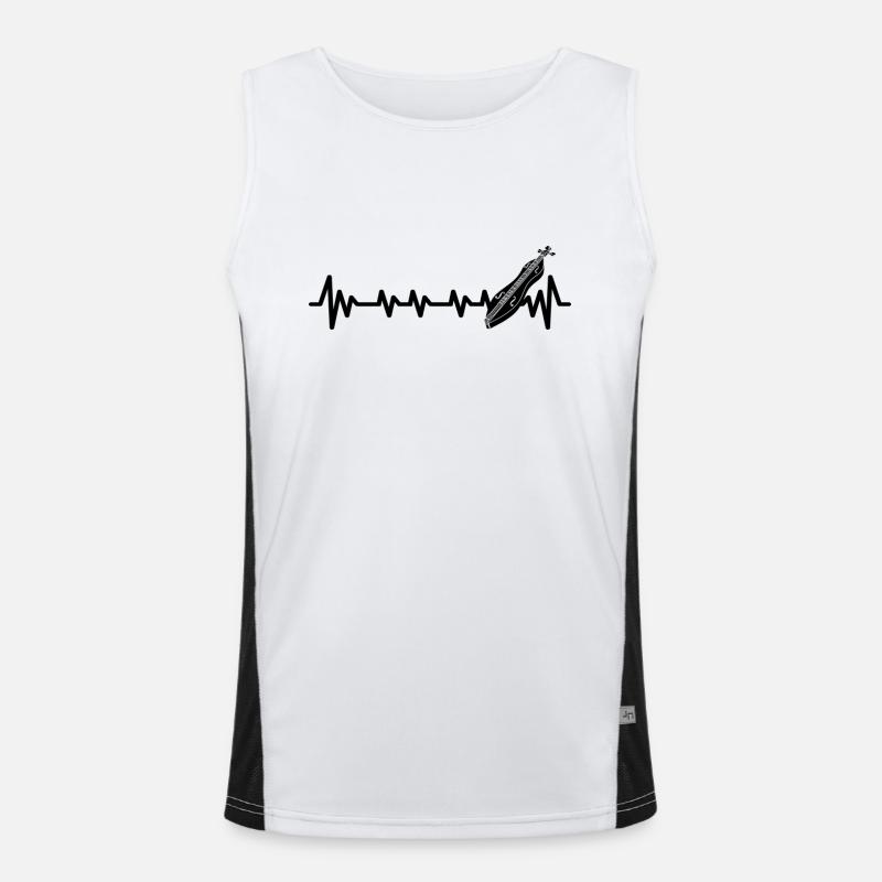 Dulcimer Musician Plucked Instrument Hammered Dulcimer Men's Functional Contrast Tank Top 