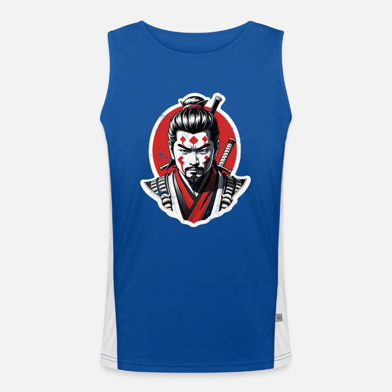 Samurai Warrior - Japan - Demon Men's Functional Contrast Tank Top 