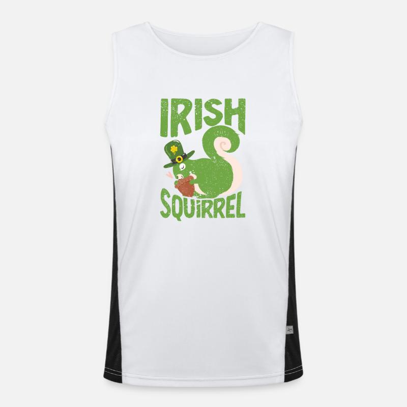 Écureuil irlandais vert mignon St Patricks Débardeur respirant contrasté Homme 
