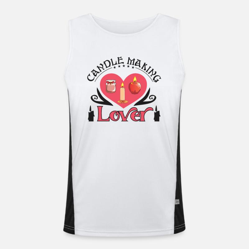 Candle Making Lover Men's Functional Contrast Tank Top 