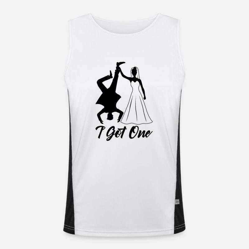 I Got One Bride - Men's Functional Contrast Tank Top  - white/black