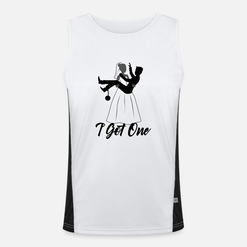 I Got One Bride - Men's Functional Contrast Tank Top  - white/black