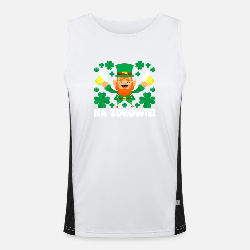 Na Zdrowie Prost Polish St. Patrick's Day Poland Men's Functional Contrast Tank Top 
