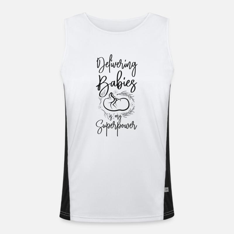 LD Labour And Delivery Nurse Men's Functional Contrast Tank Top 