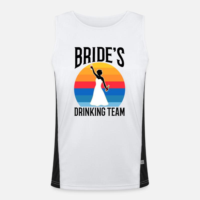 Brides Drinking Team Funktionelles Kontrast-Tank Top für Männer 