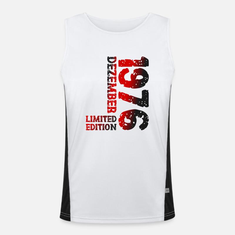 1976 Dezember Limited Edition 47. Geburtstag Deko Funktionelles Kontrast-Tank Top für Männer 